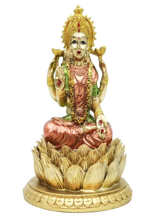 BangBangDa Hindu Goddess Lord Laxmi Statue - Lakshmi Statue Indian God Home Office Temple Mandir Puja Items India Idol Figurine Murti Pooja Diwali Gifts Yoga Zen Altar Shrine Ornament - Image 1